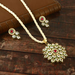 Load image into Gallery viewer, Gold-Plated Kundan Studded & Pearl Beaded Jewellery Set