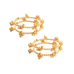Load image into Gallery viewer, Set Of 4 Contemporary Gold-Plated Ghungroo Beaded Ajustable Bangle