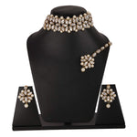 Load image into Gallery viewer, Antique Kundan &amp; Pearl Work Choker With Tika For Women
