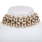 Load image into Gallery viewer, Antique Kundan &amp; Pearl Work Choker With Tika For Women
