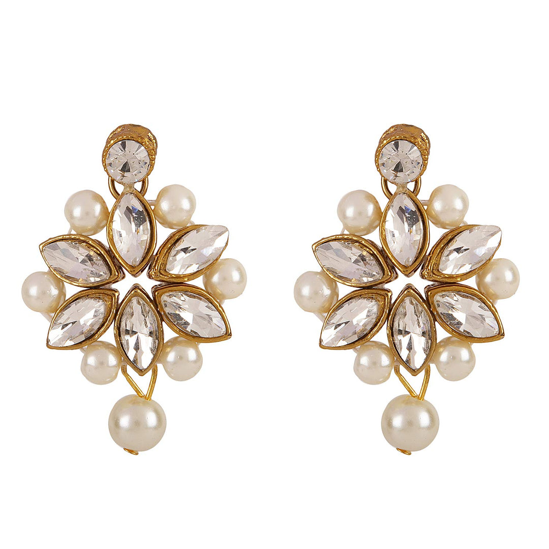 Antique Kundan & Pearl Work Choker With Tika For Women