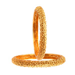Load image into Gallery viewer, Gold Plated Leaf Design Bangles For Women (2 Piece)
