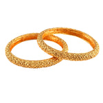 Load image into Gallery viewer, Gold Plated Leaf Design Bangles For Women (2 Piece)
