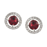 Load image into Gallery viewer, Silver Plated American Diamond and Cubic Zirconia Studded Round Tops
