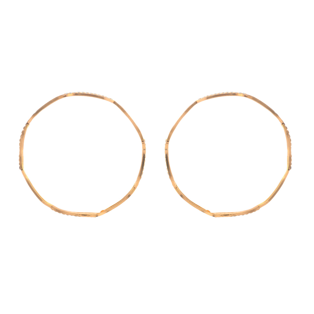 Set Of 4 Gold-Plated AD-Studded Bangles