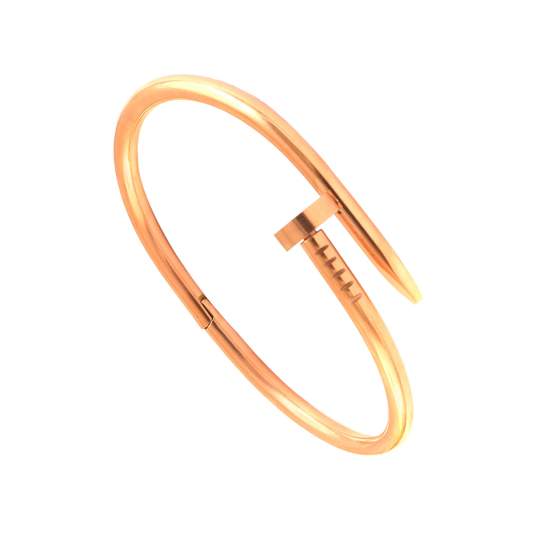 Rose Gold-Plated Stainless Steel Cuff Bracelet