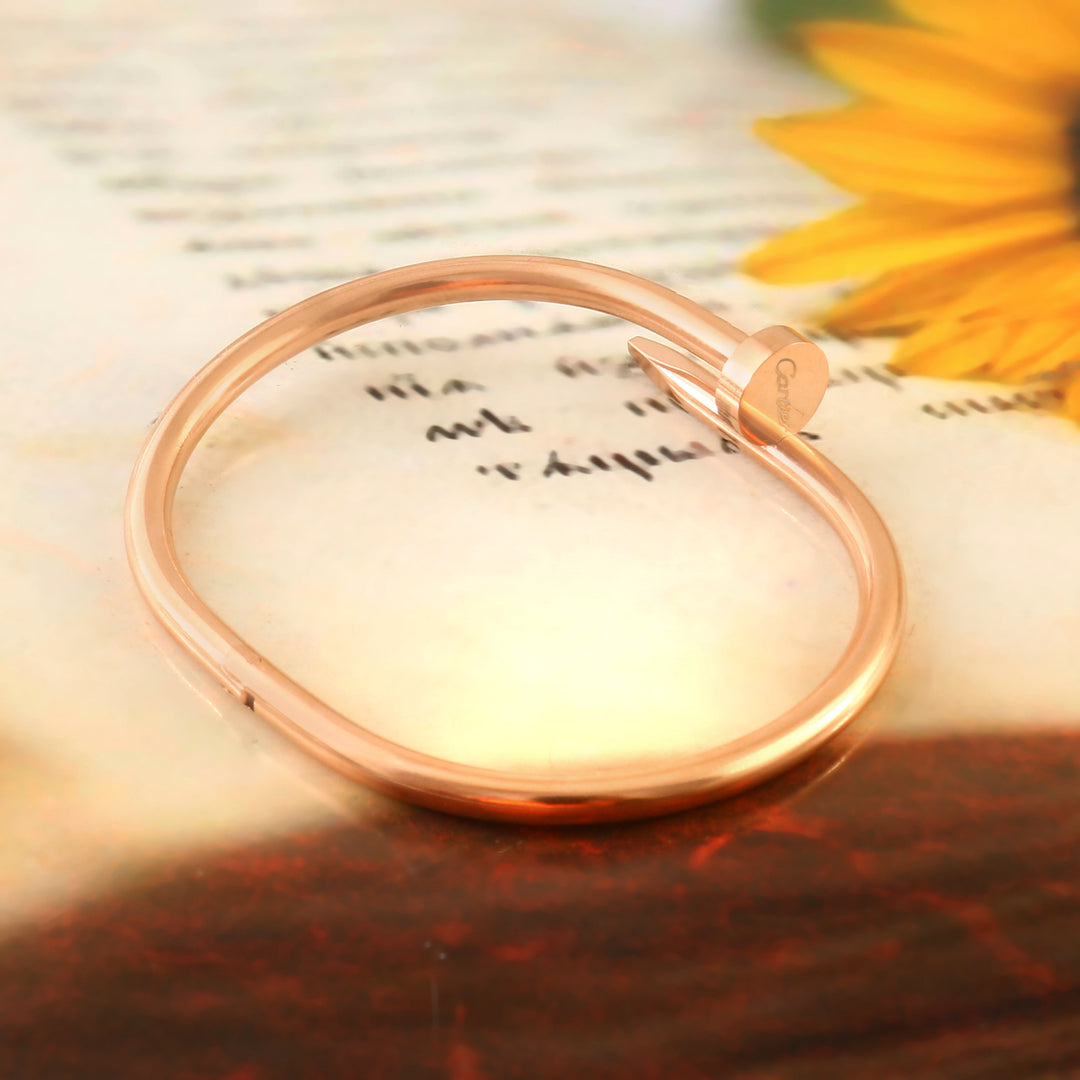 Rose Gold-Plated Stainless Steel Cuff Bracelet