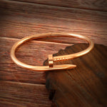 Load image into Gallery viewer, Rose Gold-Plated Stainless Steel Cuff Bracelet
