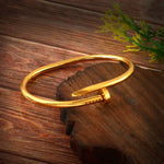 Load image into Gallery viewer, Rose Gold-Plated Stainless Steel Cuff Bracelet
