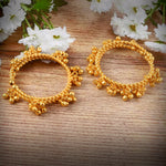 Load image into Gallery viewer, Set Of 4 Contemporary Gold-Plated Ghungroo Beaded Ajustable Bangle
