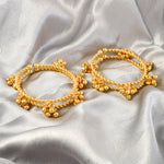 Load image into Gallery viewer, Set Of 4 Contemporary Gold-Plated Ghungroo Beaded Ajustable Bangle
