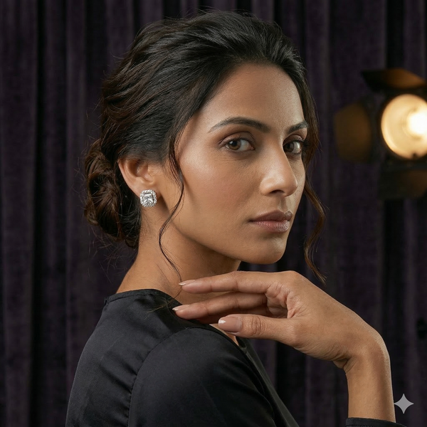 White Silver Plated Round Tops For Women & Girl